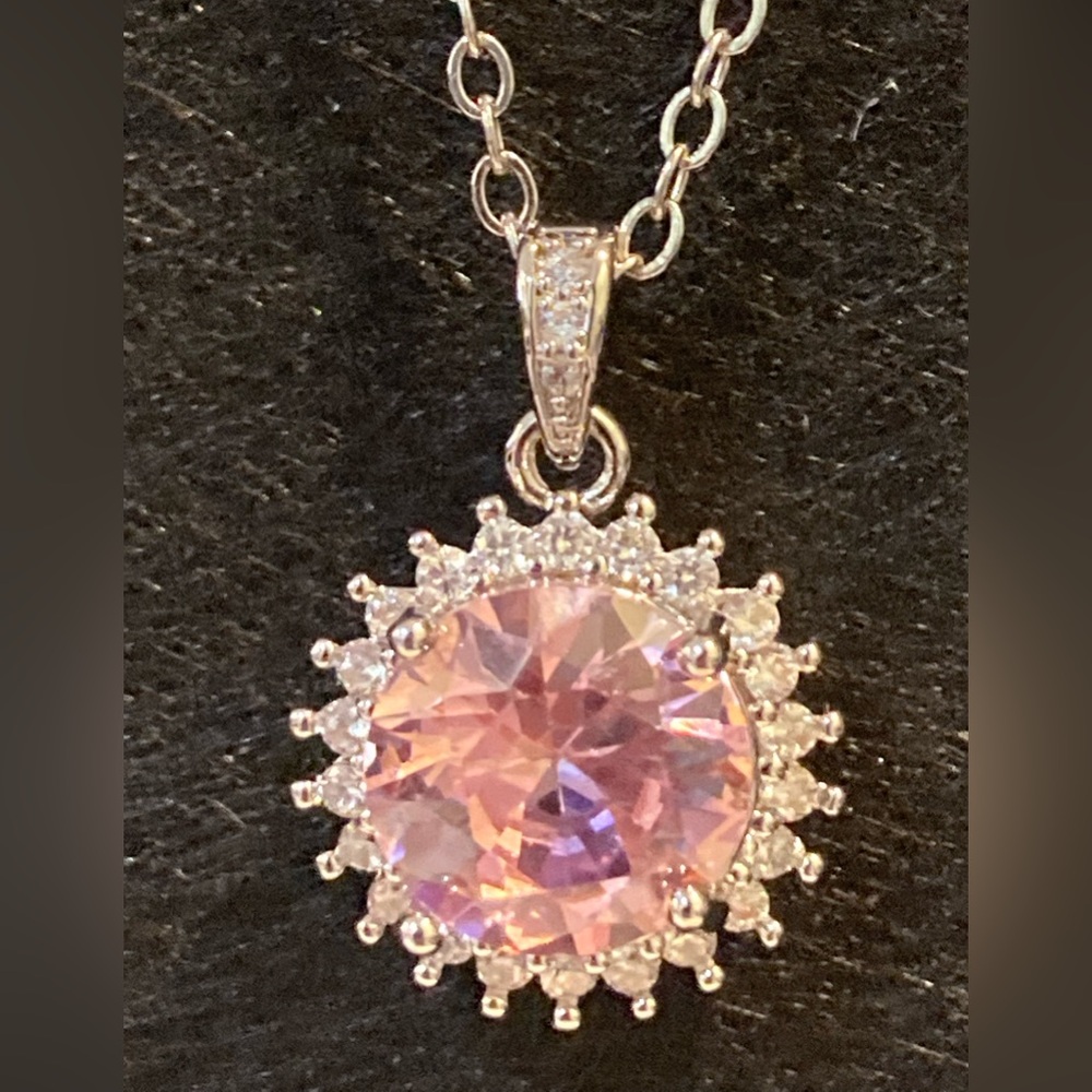Dazzling Pink Gemstone Necklace